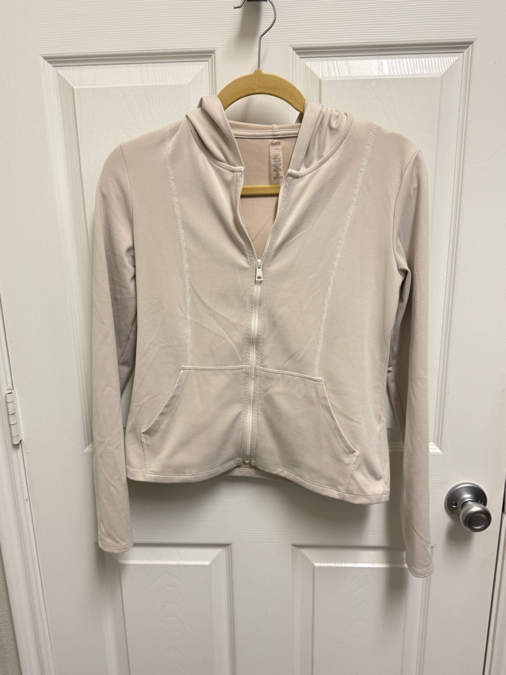 Beyond Yoga Cream Ribbed Jacket
